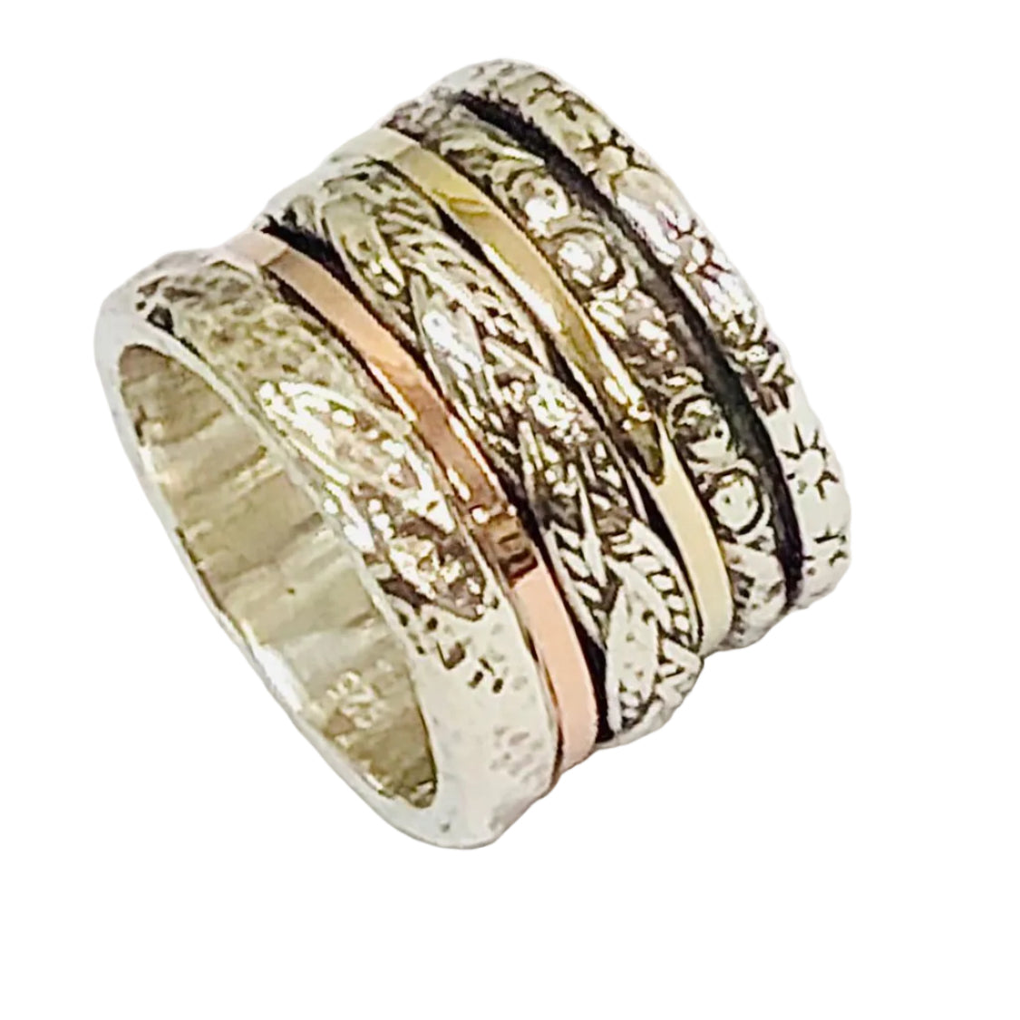 Spinner ring for woman | Israeli designer jewelry Fidget Rings | Bluenoemi Israeli Jewelry