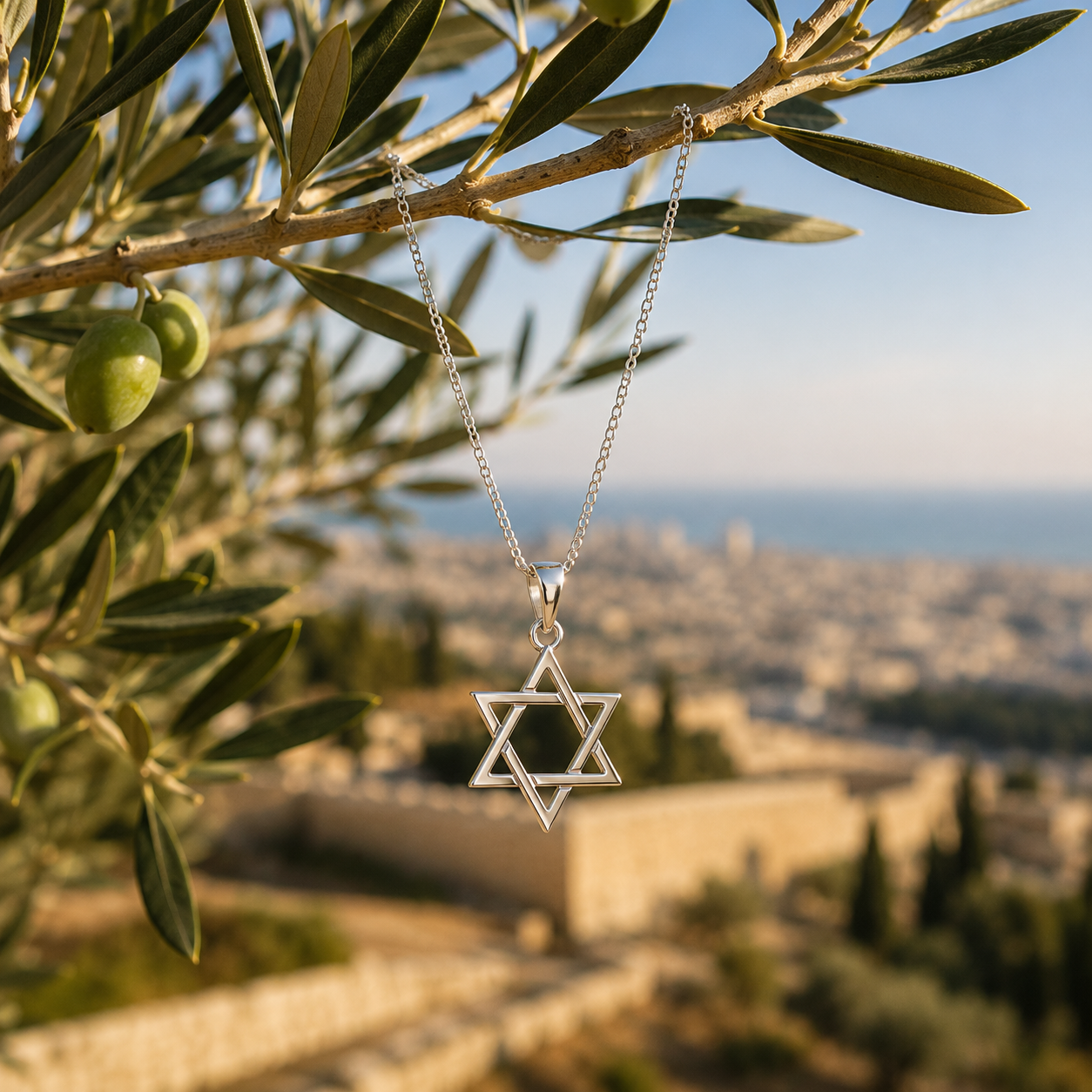 Silver star of David from Israel