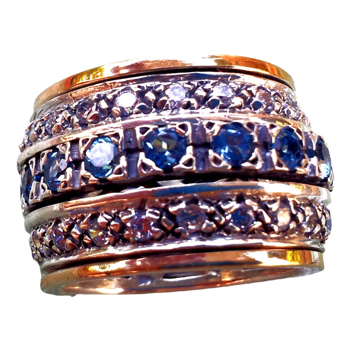 Bluenoemi Spinner Ring for woman- Handmade in Israel