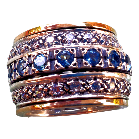 Bluenoemi Spinner Ring for woman- Handmade in Israel