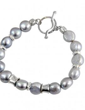 Bluenoemi Bracelets silver Bracelet for woman, Sterling silver 925 14 KT goldfilled and pearls