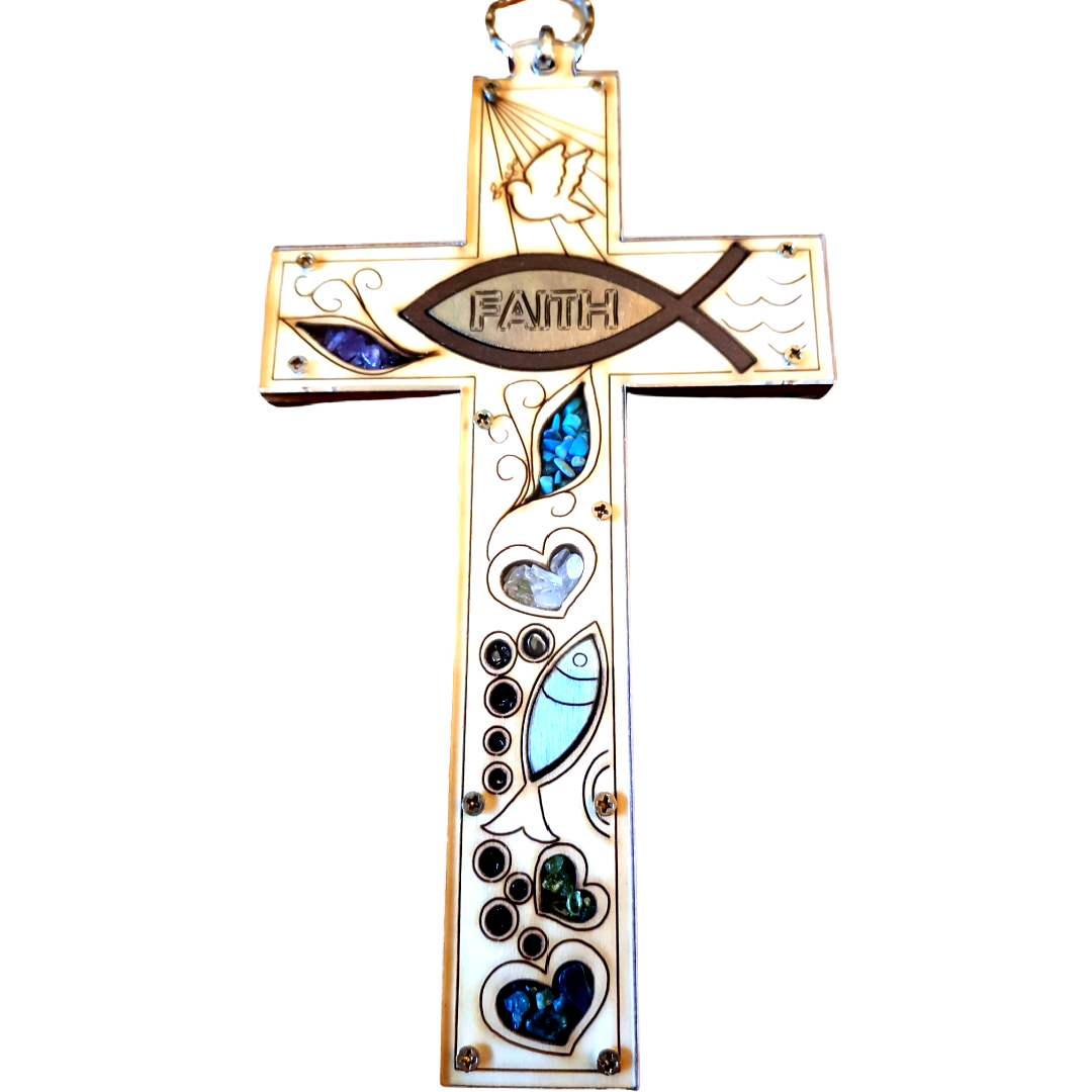 Bluenoemi Cross blue Bluenoemi Home Christian Cross Hand Made in Jerusalem.
