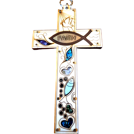 Bluenoemi Cross blue Bluenoemi Home Christian Cross Hand Made in Jerusalem.