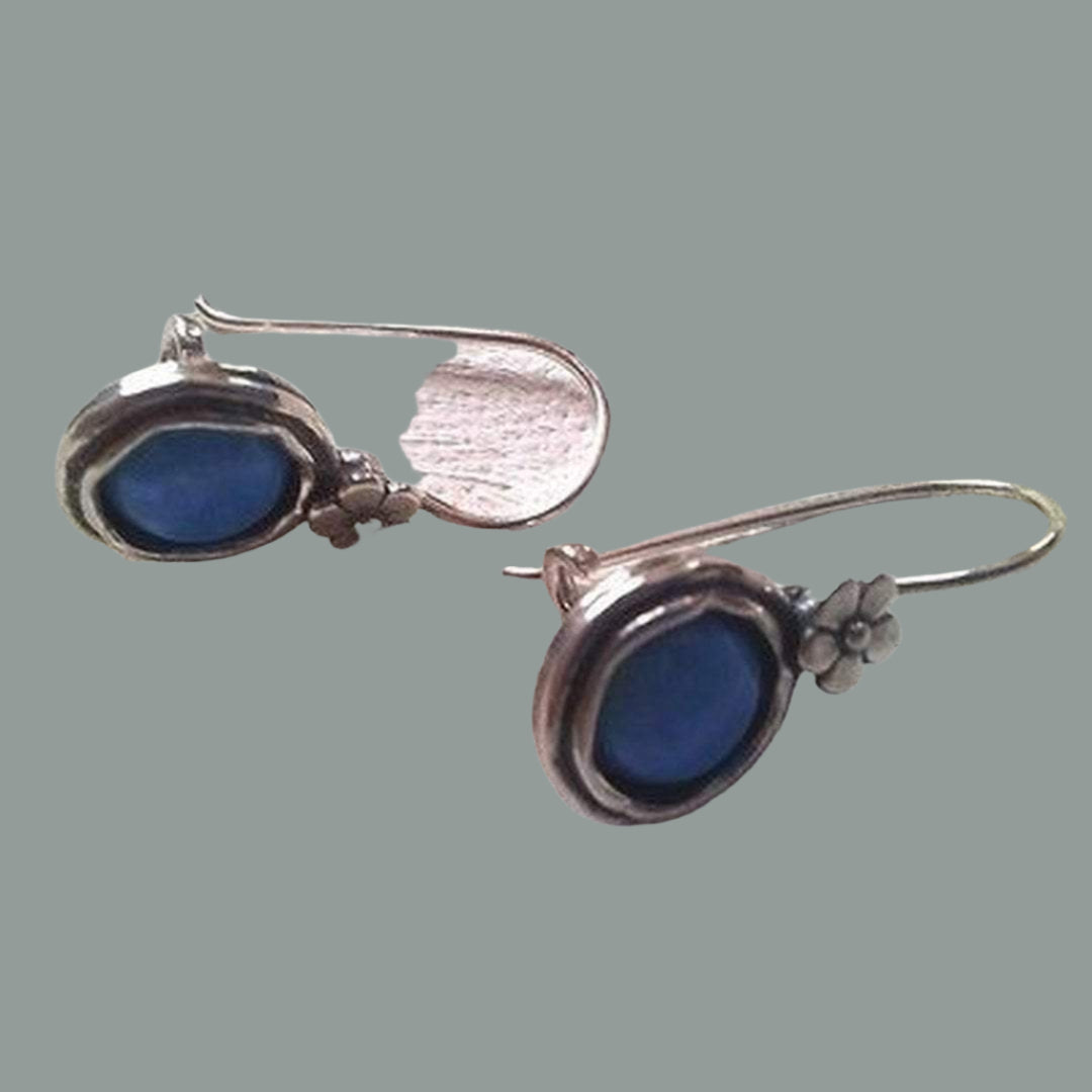 Bluenoemi Earrings blue Opal Sterling silver earrings Israeli jewellery