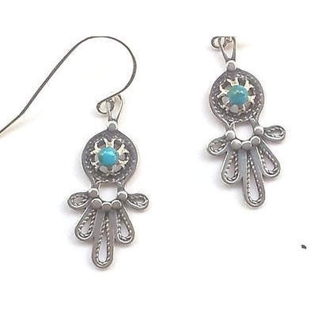 Bluenoemi Earrings blue Sterling Silver Earrings Israeli jewelry dangling designer filigree turquoise