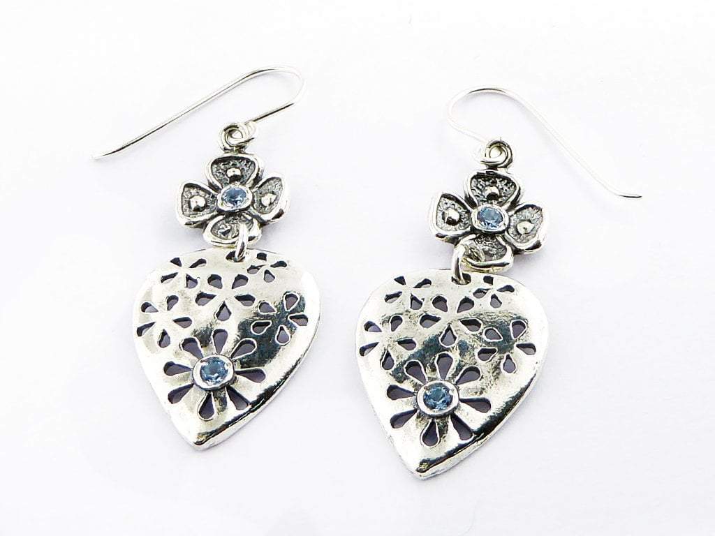 Bluenoemi Earrings Bluenoemi Israeli jewelry designers silver earrings set with cz zircons / earrings for women
