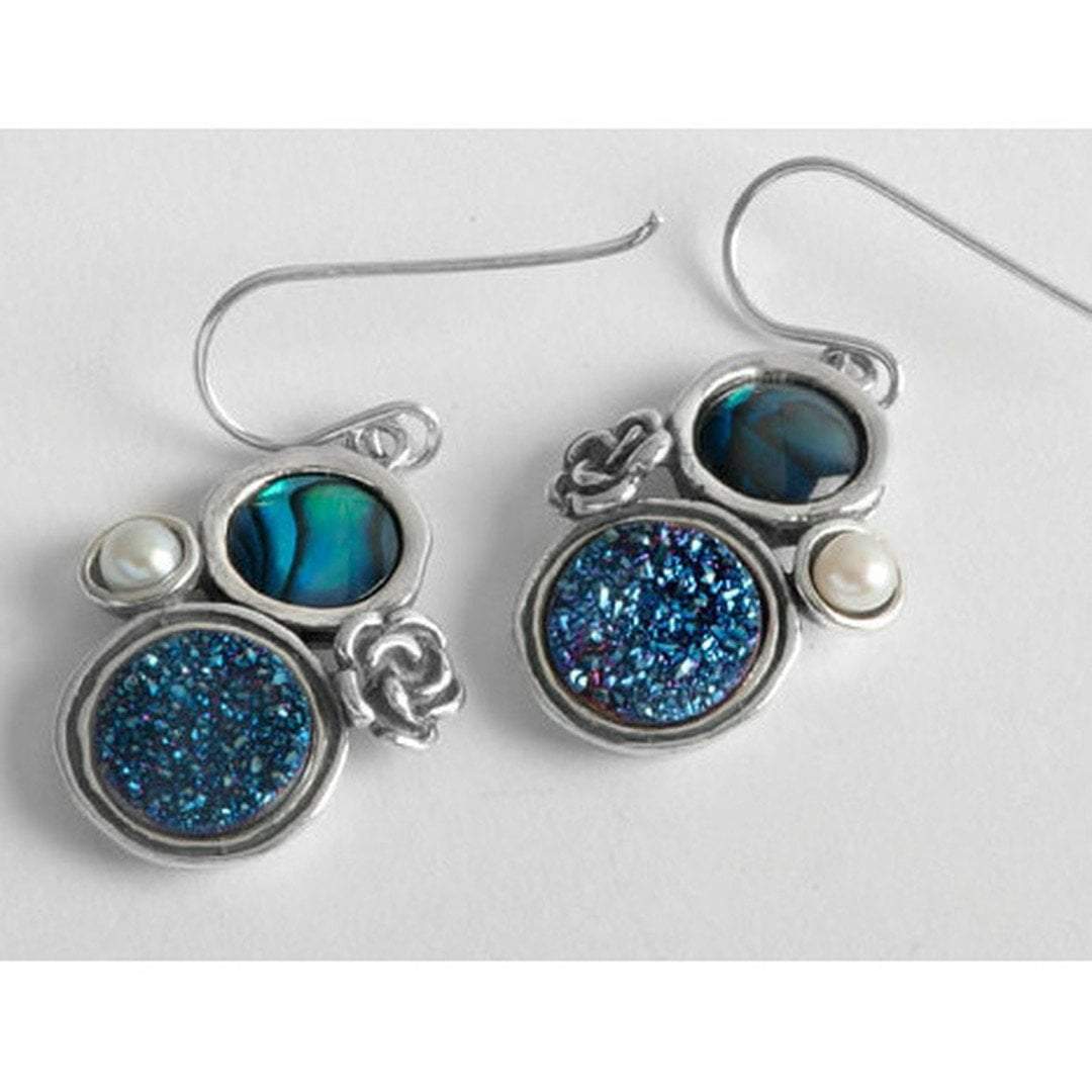 Bluenoemi Earrings Earrings Sterling silver druze dangle  Israeli handwork jewelry