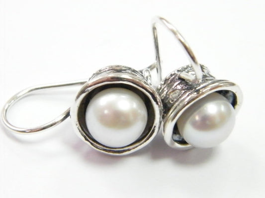 Bluenoemi Earrings Israeli Jewelry Israeli Earrings Bluenoemi Artisanal Pearls Earrings for women