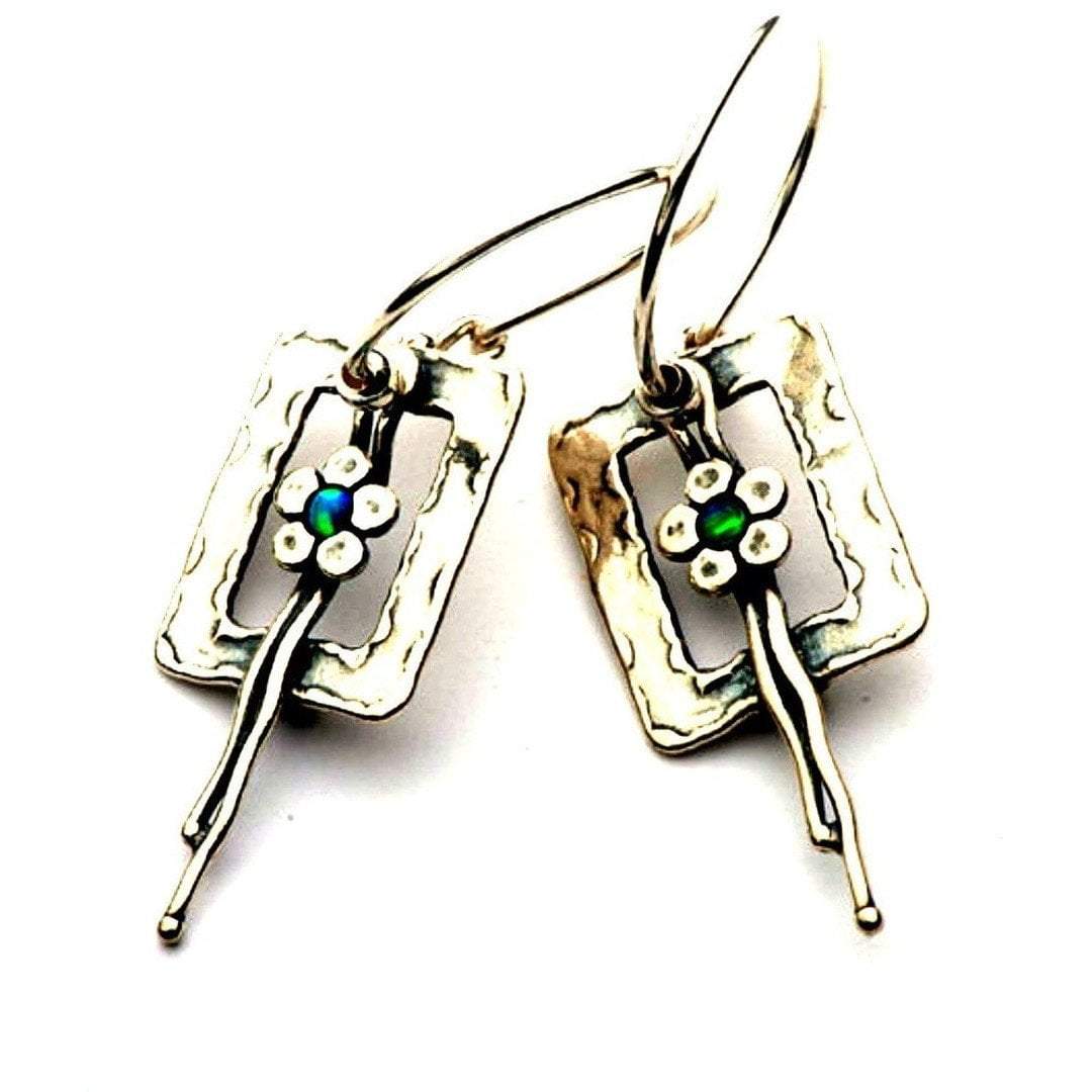 Bluenoemi Earrings silver Bluenoemi Jewelry Silver earrings / flower earrings for women / opal jewels
