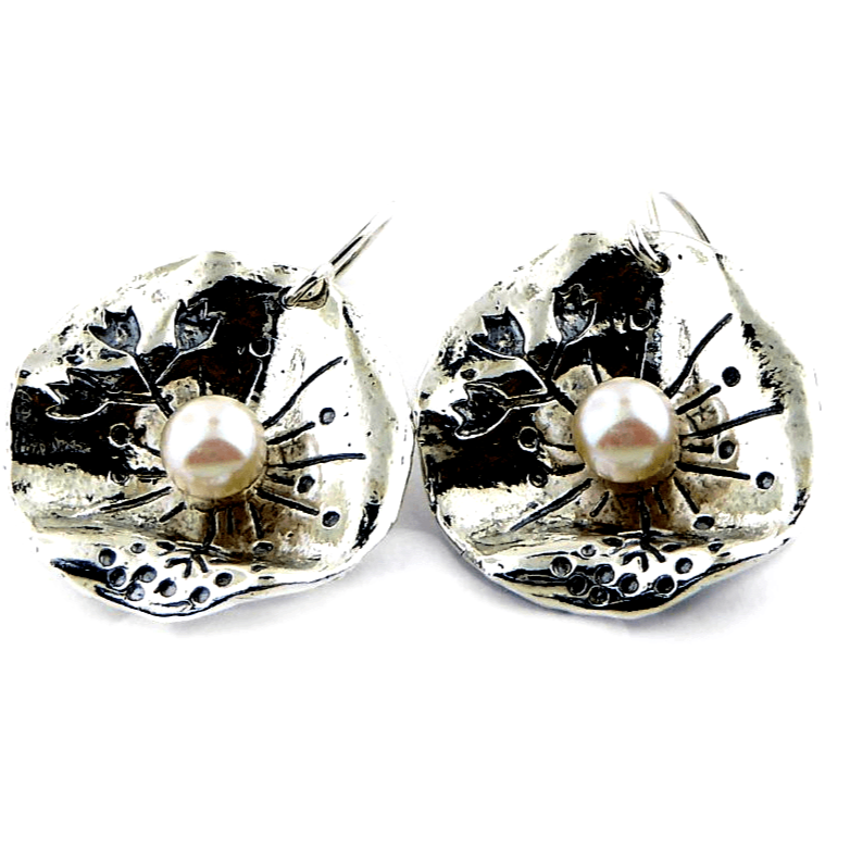 Bluenoemi Earrings silver Israeli jewelry silver earrings with pearls elegant silver jewelry