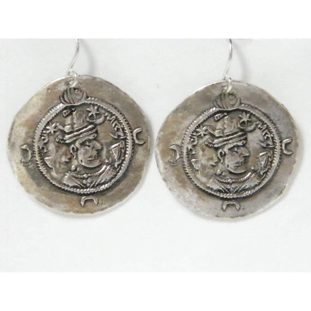 Bluenoemi Earrings silver Silver Earrings , Sterling Silver Ancient Roman Coin Replica Earring
