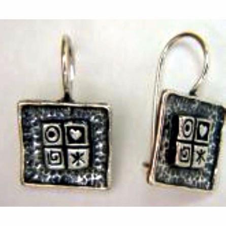 Bluenoemi Earrings Silver Sterling silver naif designer ethnic earrings