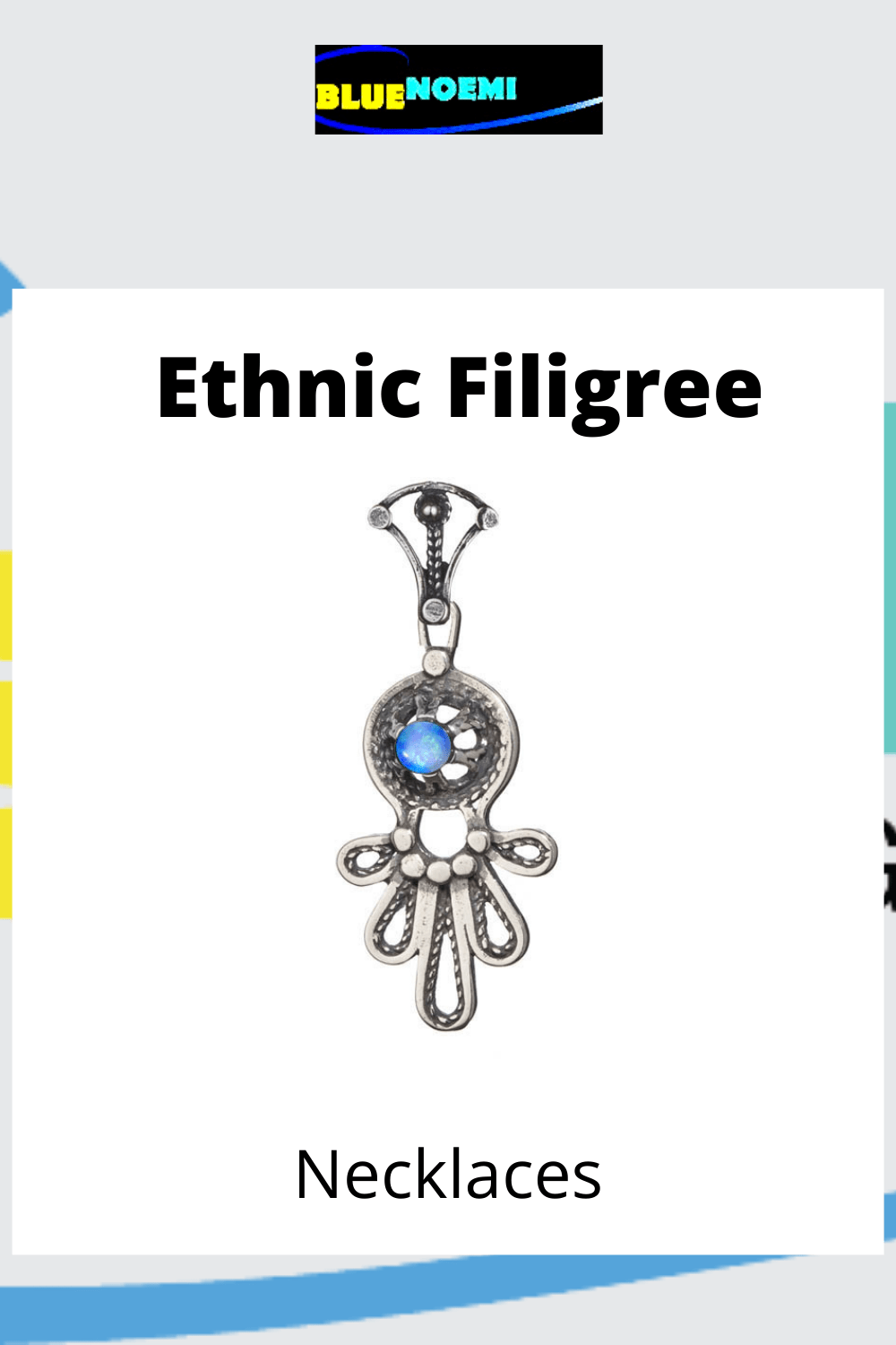 Sterling Silver Chain and Pendant Necklace Israeli Hamsa jewelry designer filigree opal /cornelian/ garnet / amethyst / lapis - Bluenoemi