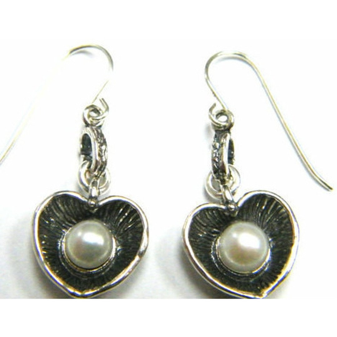Bluenoemi Earrings white Silver earrings / Dangle earrings for women / Pearl silver earrings