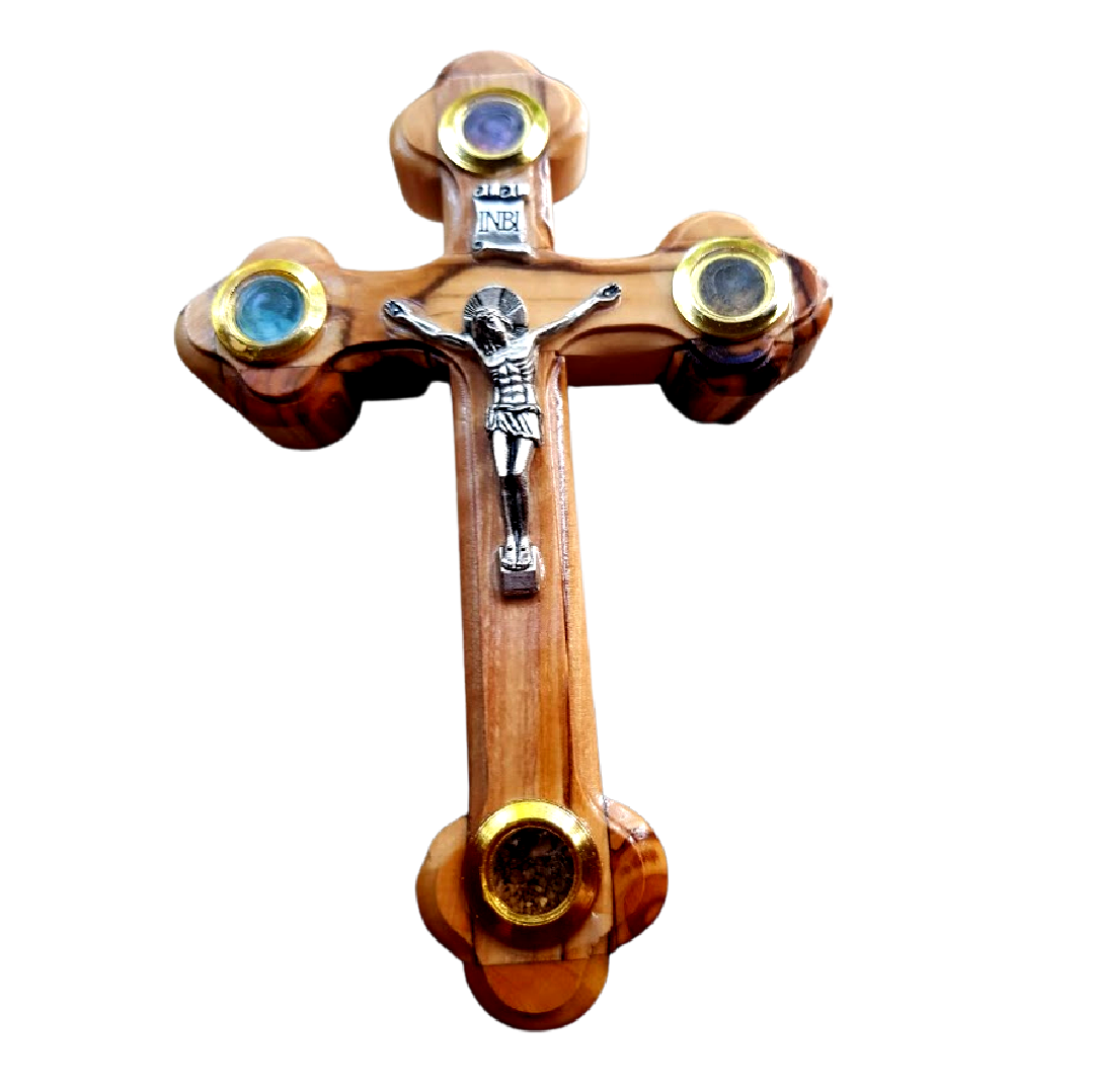 Bluenoemi Cross Olive Wood Crucifix Bethlehem Jerusalem Holyland - Bluenoemi