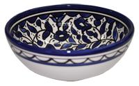 Bluenoemi Jewelry bowl 14 cm / Blue White Armenian handcrafted ceramic bowl for serving or decoration.