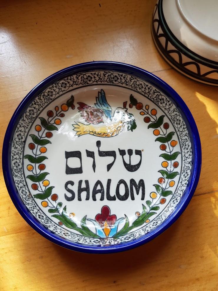 Bluenoemi Jewelry bowl 14 cm / Shalom Armenian handcrafted ceramic bowl for serving or decoration.