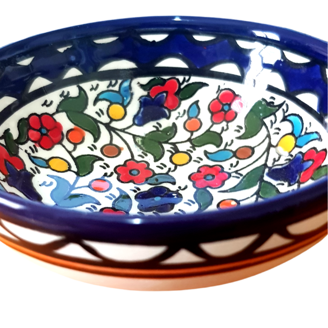 Bluenoemi Jewelry bowl Armenian handcrafted ceramic bowl for serving or decoration.