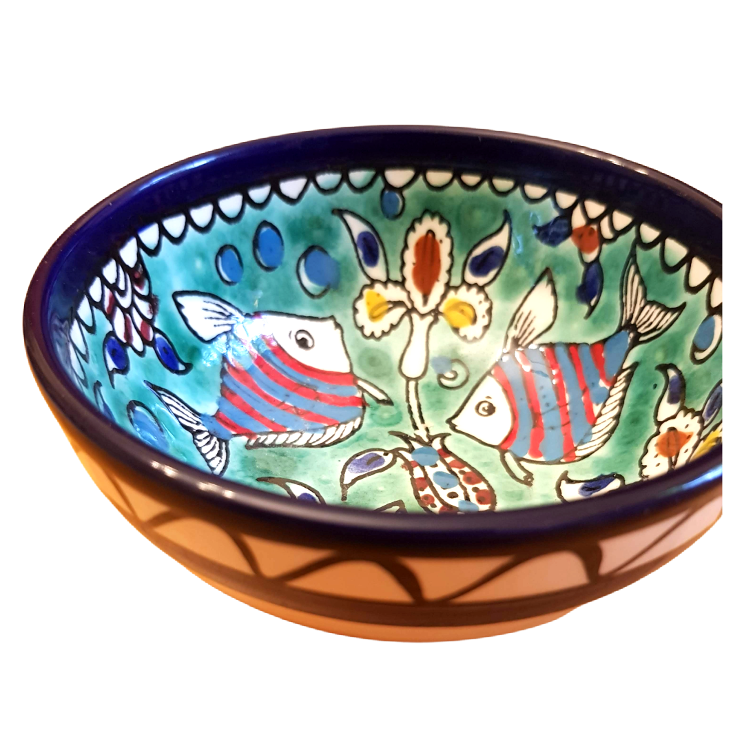 Bluenoemi Jewelry bowl Armenian handcrafted ceramic bowl for serving or decoration.