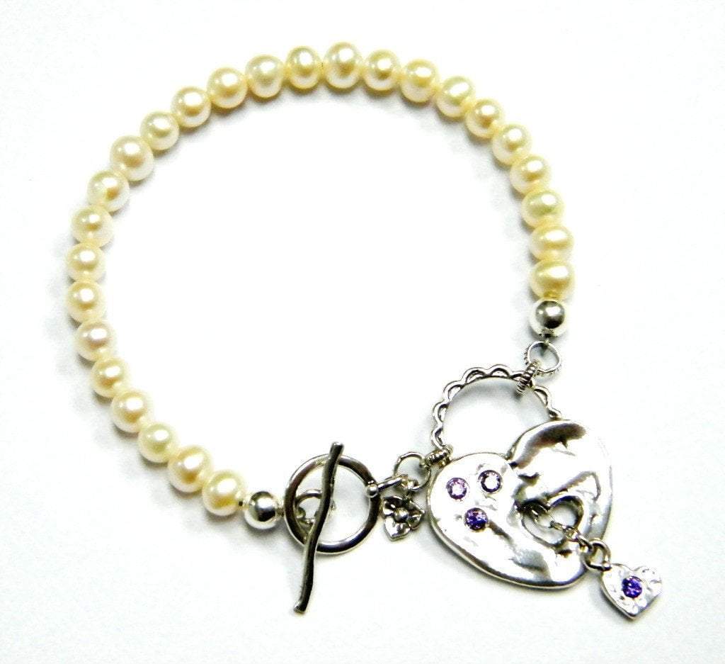 Bluenoemi Jewelry Bracelets Default Title / silver Pearls Bracelet, Sterling Silver Bracelets ,  Elegant  Boho jewelry, Bluenoemi Jewelry
