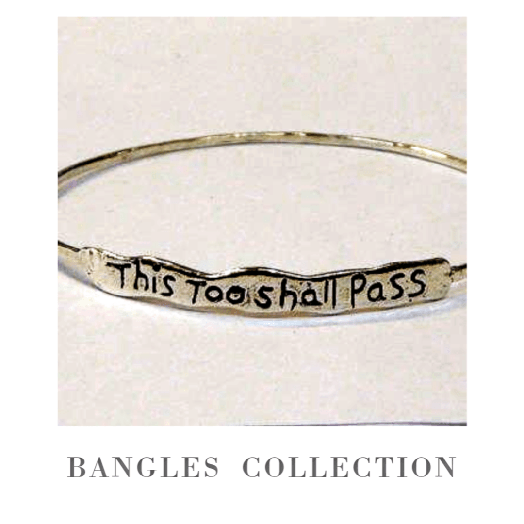 Bluenoemi Jewelry Bracelets silver Bangle for woman - This too Shall Pass  silver bracelets