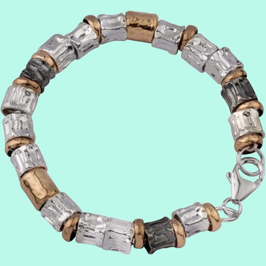 Bluenoemi Jewelry Bracelets silver Silver and goldfilled bracelet sterling silver bracelets about 21 cm length