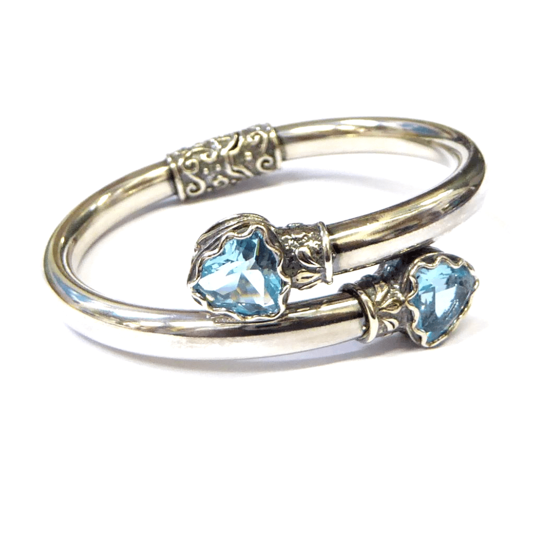 Bluenoemi Jewelry Bracelets silver Sterling silver bracelet for women, bracelet with blue topaz, Bluenoemi jewelry