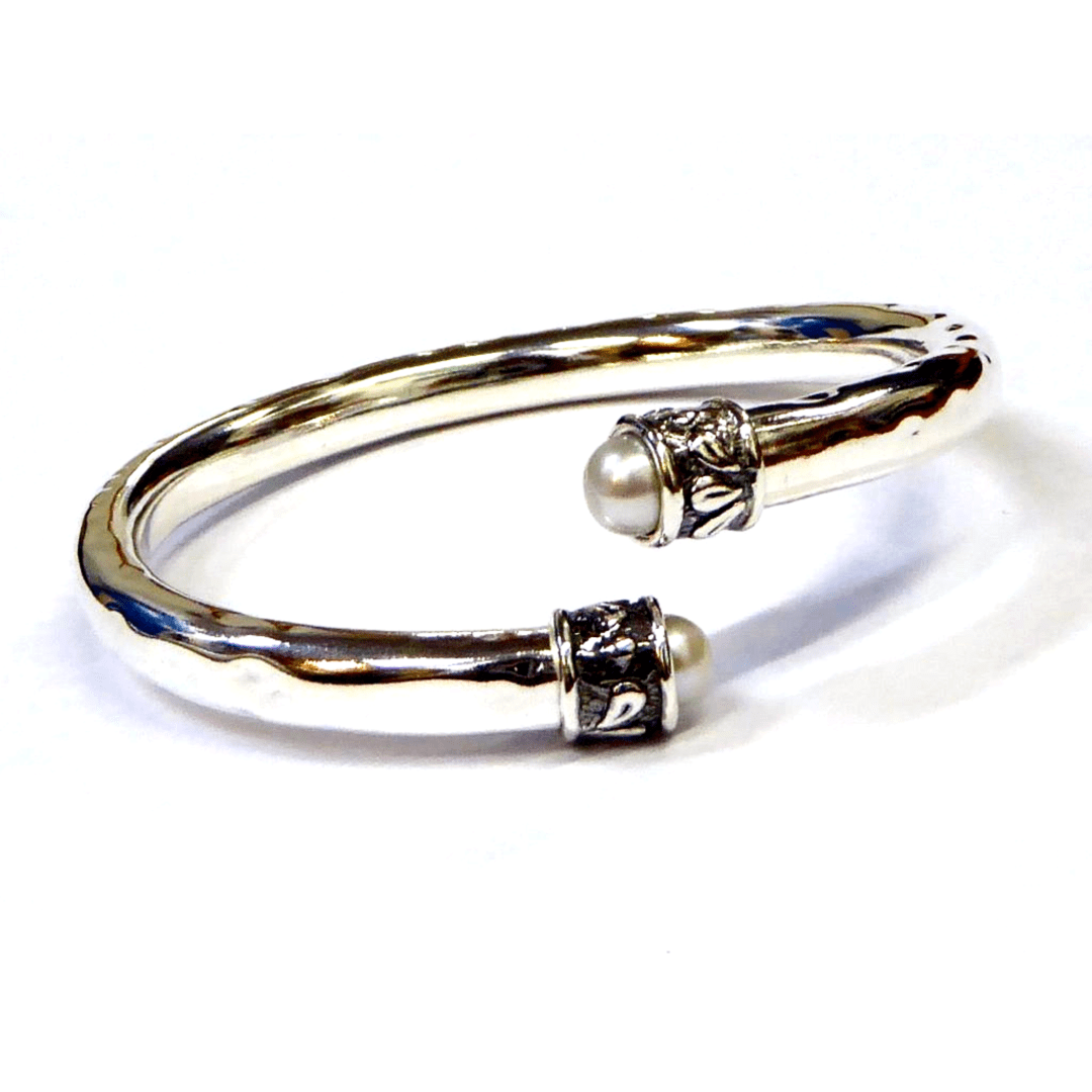 Bluenoemi Jewelry Bracelets silver Sterling silver cuff bracelet for women, bracelet with pearl , Bluenoemi jewelry