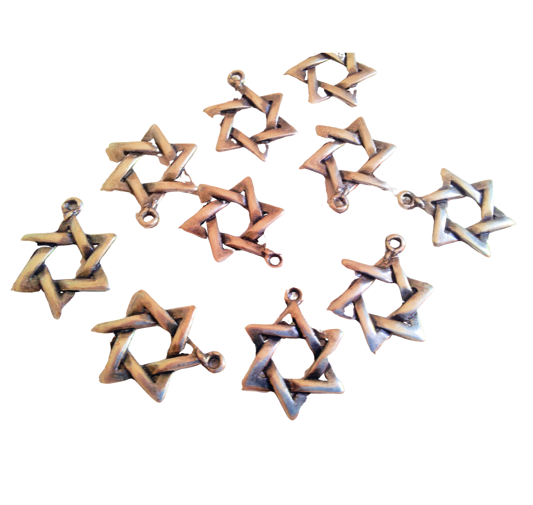Bluenoemi Jewelry Charms & Pendants 15 mm / silver Charms for making jewels. Star of David Pendants. 10 pcs.