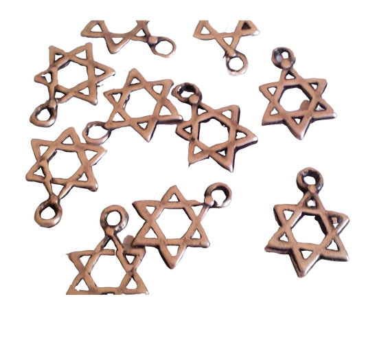 Bluenoemi Jewelry Charms & Pendants 15 mm / silver Delicate Charms for making jewels. Star of David Pendants. 10 pcs.