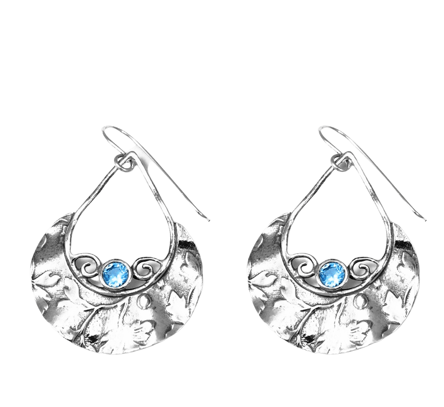 Bluenoemi Jewelry Earrings blue topaz Bluenoemi Earrings / Sterling silver earrings /Earrings for women