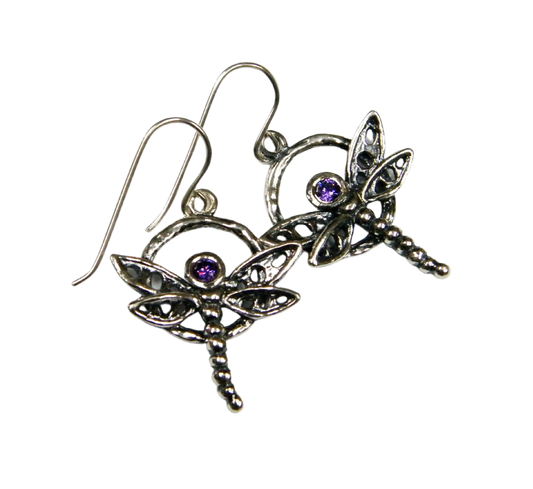 Bluenoemi Jewelry Earrings Bluenoemi Israeli Jewelry Dragonfly Artistic Earrings for Women