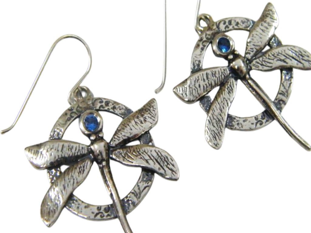 Bluenoemi Jewelry Earrings Bluenoemi Israeli Jewelry Dragonfly Feminine Earrings for Woman