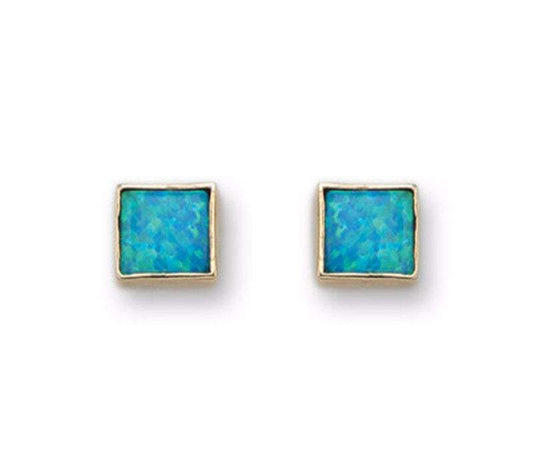 Bluenoemi Jewelry Earrings Bluenoemi Jewelry 9ct Gold Blue Opal Earrings ,  stud earrings / classic earrings