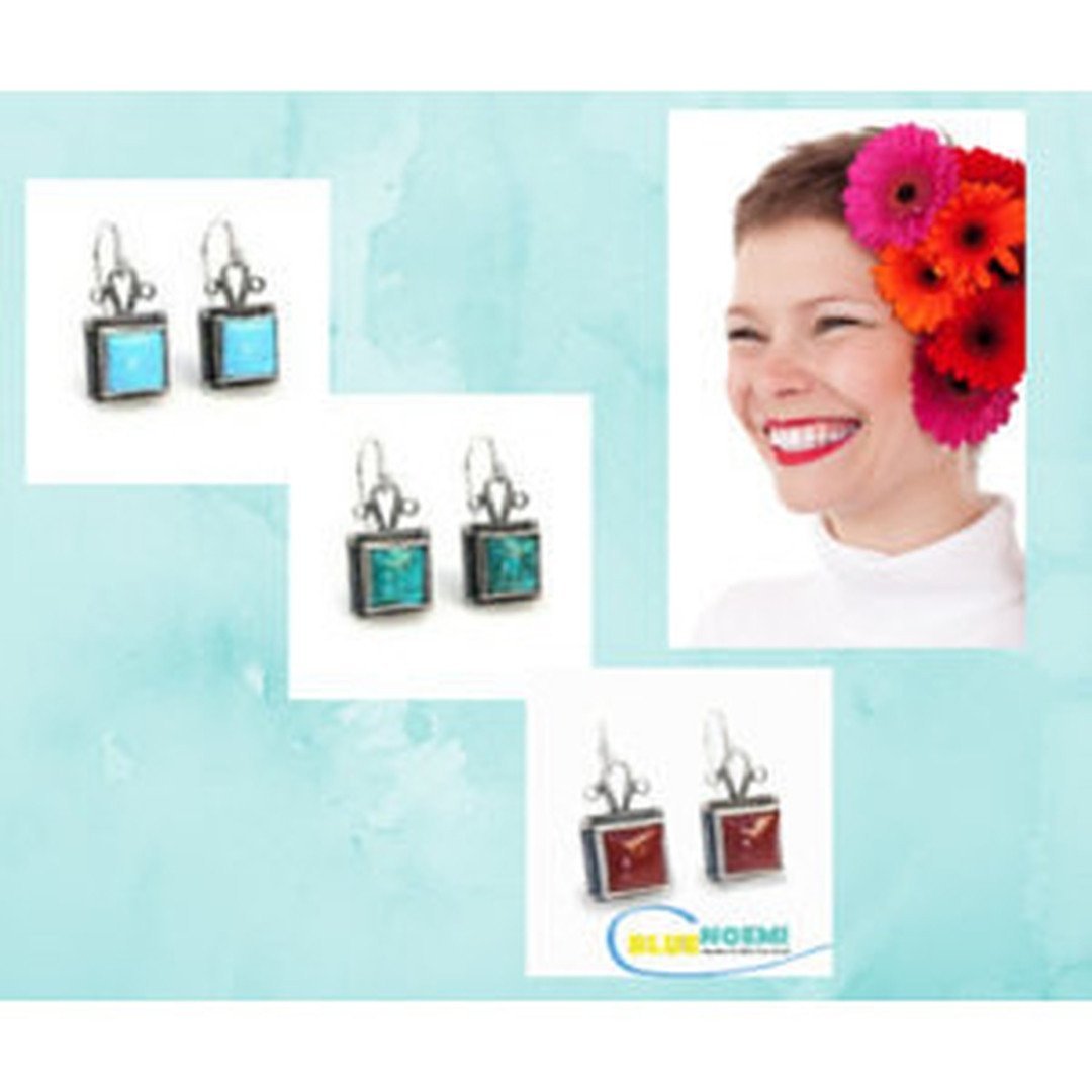 Silver earrings for woman / rings etsy / Cornelian Turquoise Eilat Onyx - Bluenoemi