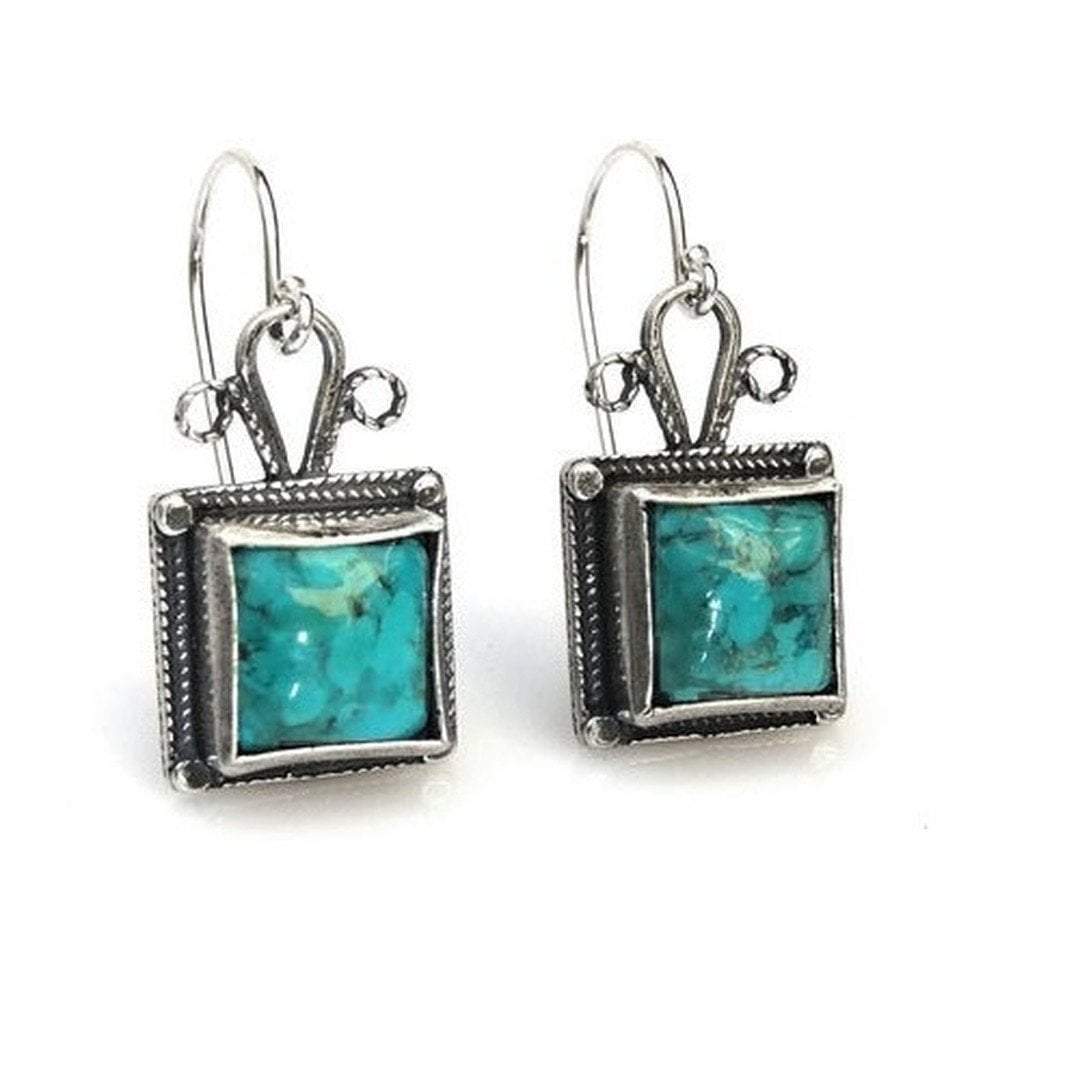 Bluenoemi Jewelry Earrings Bluenoemi - Silver earrings for woman / rings etsy / Cornelian  Turquoise Eilat Onyx