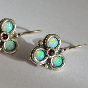 Bluenoemi Jewelry Earrings Earrings, Opal silver earrings, Sterling Silver Earrings