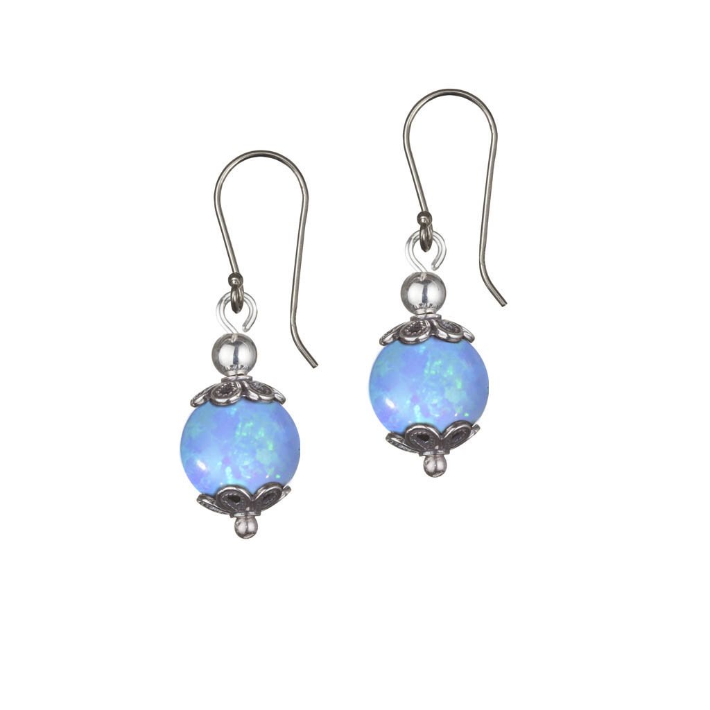 Bluenoemi Jewelry Earrings Opal Silver earrings for woman Ethnic Earrings / Coral Turquoise Lapis Opal Onyx Garnet