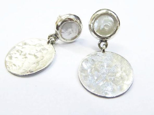 Bluenoemi Jewelry earrings pearl Bluenoemi silver earrings for woman, pearls earrings for women, Israeli earrings