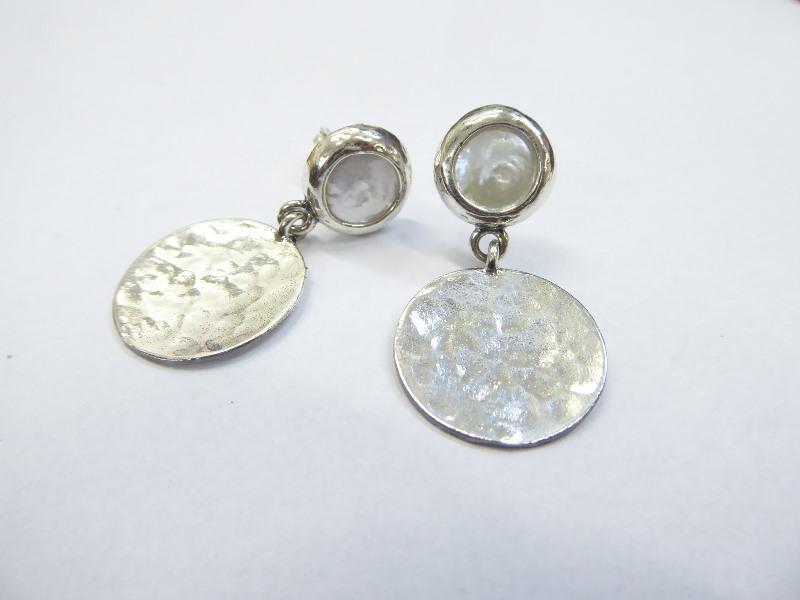 Bluenoemi Jewelry earrings pearl Bluenoemi silver earrings for woman, pearls earrings for women, Israeli earrings