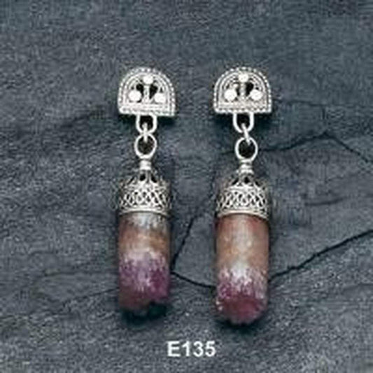 Bluenoemi Jewelry Earrings Roman glass ethnic Israeli earrings / silver Roman glass Israeli earrings
