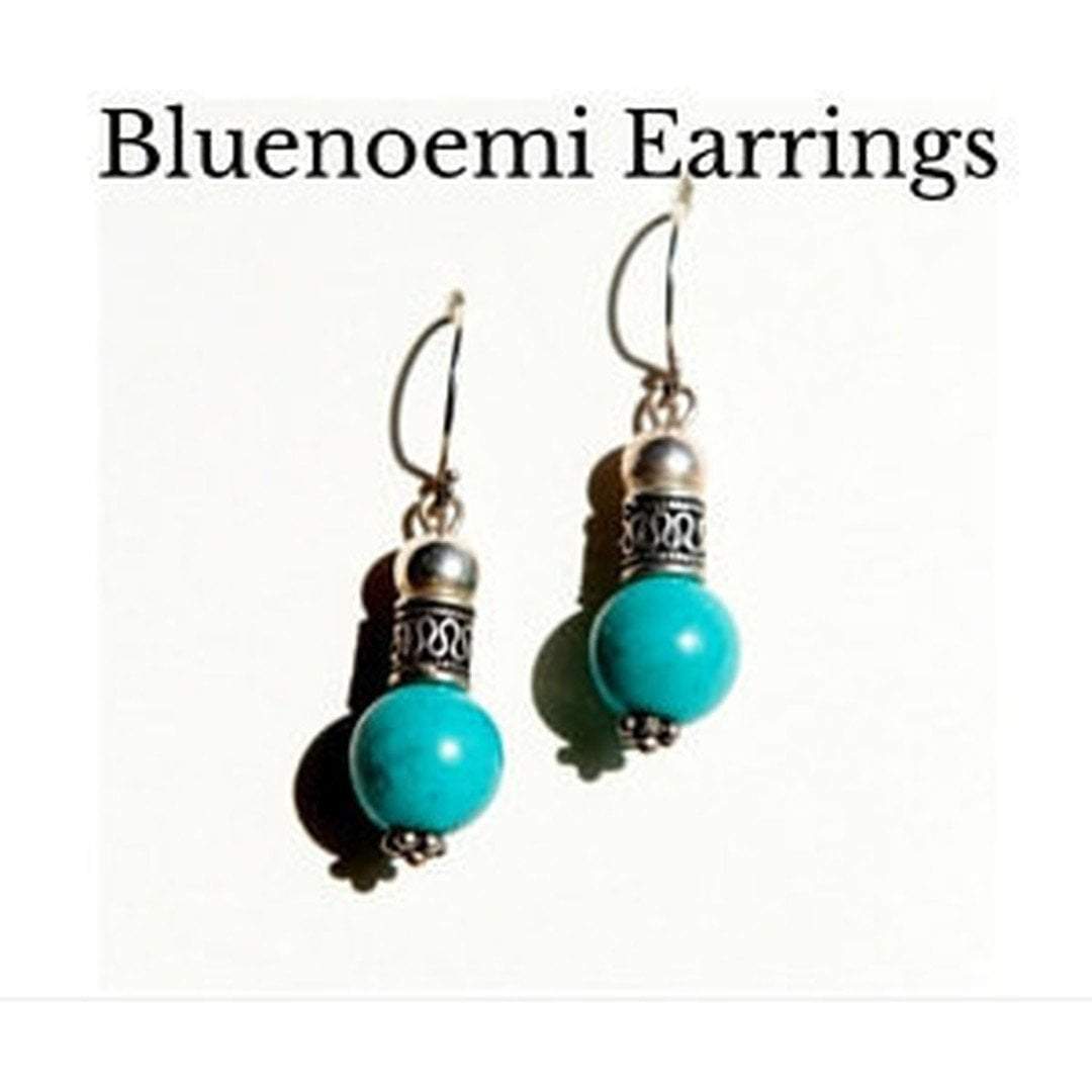 Bluenoemi Jewelry Earrings Silver earrings / earrings for woman Ethnic Earrings / Coral Turquoise Eilat filigree earrings