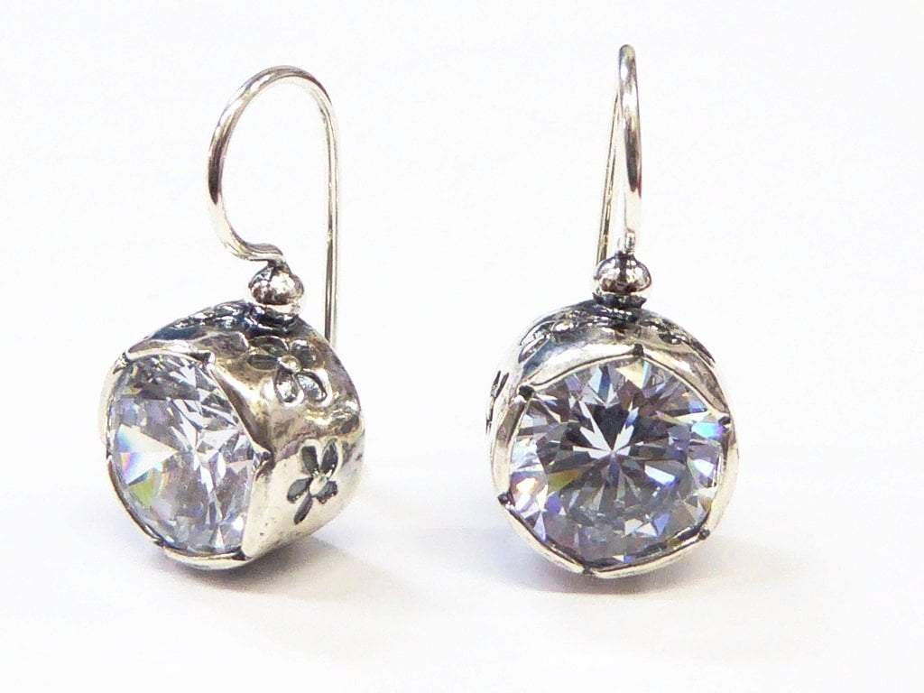 Bluenoemi Jewelry Earrings Silver earrings for women / dangle earrings / floral earrings from Bluenoemi