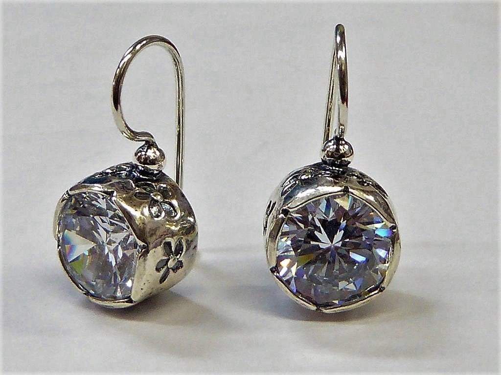 Bluenoemi Jewelry Earrings Silver earrings for women / dangle earrings / floral earrings from Bluenoemi