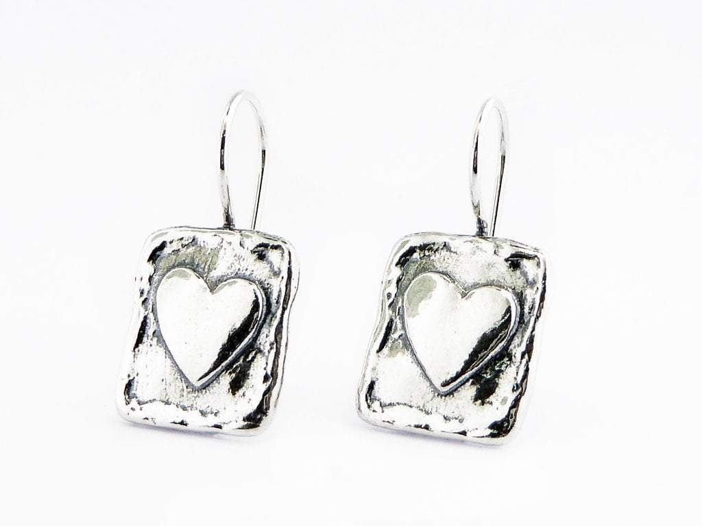 Bluenoemi Jewelry earrings silver Romantic silver Heart Earrings for women Bluenoemi Israeli Jewelry