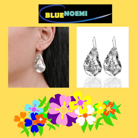 Bluenoemi Jewelry Earrings silver Silver earrings for woman. Beautiful unique earrings. Israeli earrings. Romantic jewels.