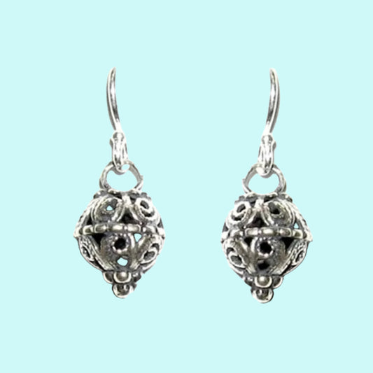 Sterling silver earrings, silver earring sterling, Silver Filigree earrings. Ethnic silver jewelry - Bluenoemi