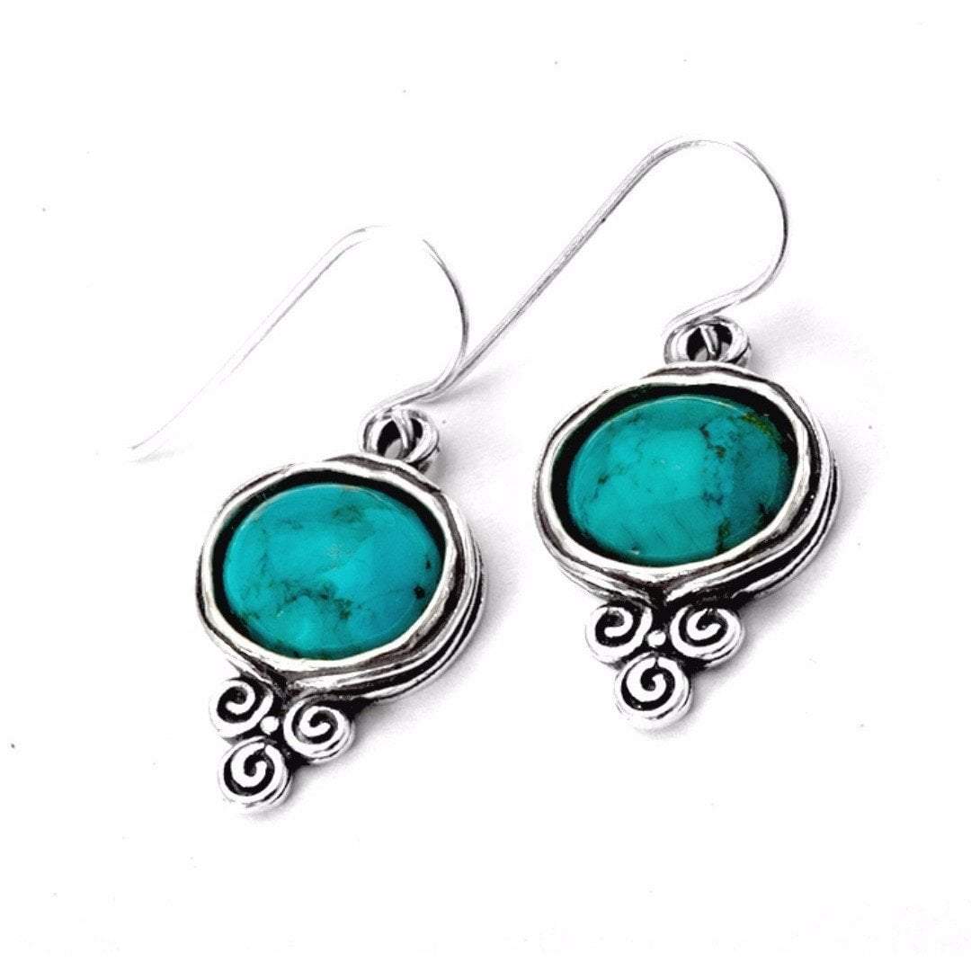 Bluenoemi Jewelry Earrings silver Sterling Silver turquoise earrings for women, dangle earrings.