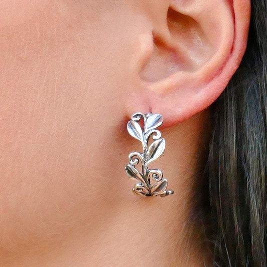 Silver earrings hoops small Bluenoemi earrings