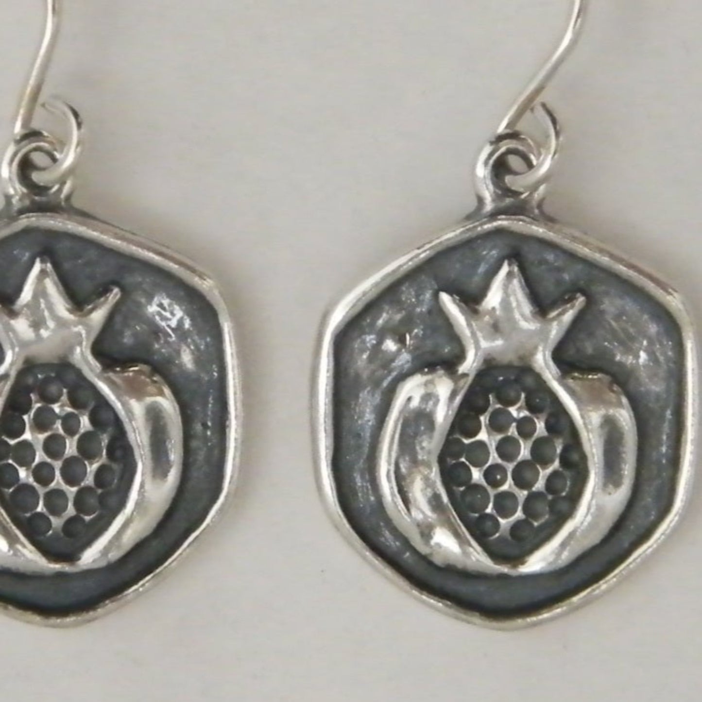 pomegranates silver earrings for women